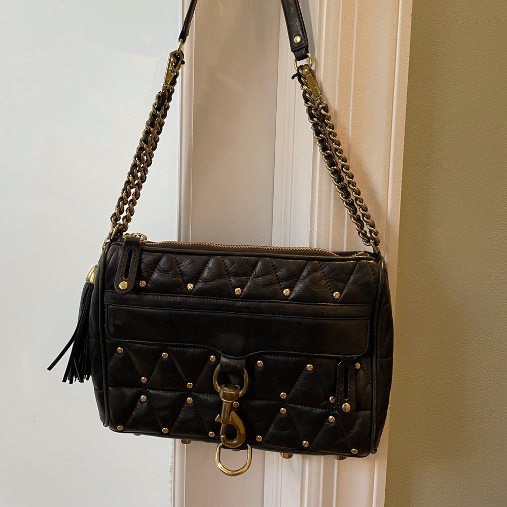 Rebecca Minkoff convertible black leather handbag